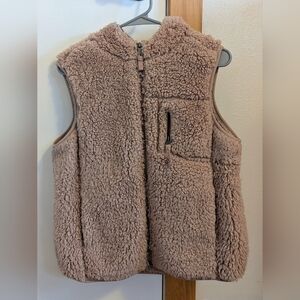 Weatherproof Vintage Sherpa Vest Hoodie Women's Mauve-Taupe